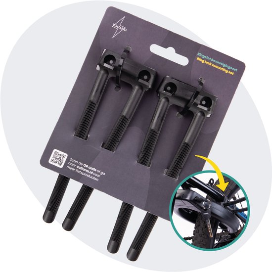 Voltano Ringslot Bevestigingsset - Zwart - Flexibele Montageset Ringsloten - Universeel
