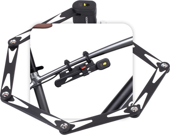 Voltano Vouwslot ART2 - Zwart - 95 CM - Met Framehouder / Bevestiging - ART** Fatbike Slot / Fietsslot van Voltano