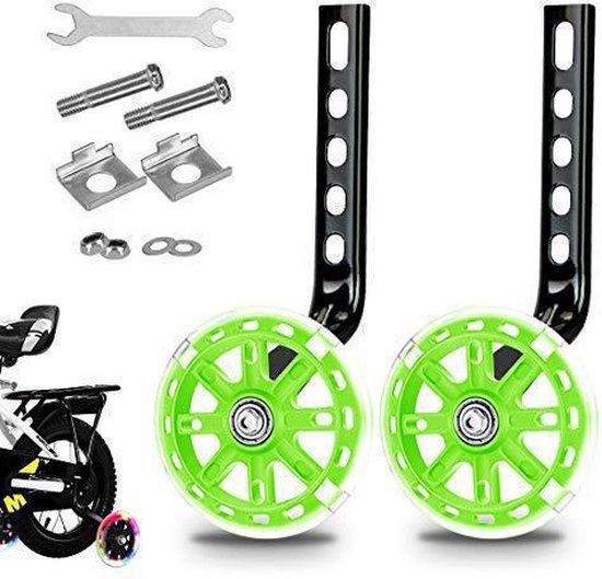 Voltano Zijwieltjes LED Verlichting – Groen – 12-20 inch Zijwielen van Voltano