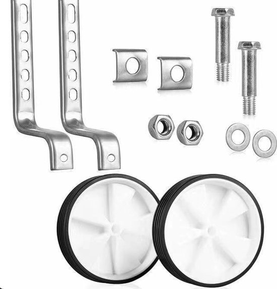 Voltano Zijwieltjes - Wit - 12-20 Inch - Zijwielen Voor Kinderfiets van Voltano
