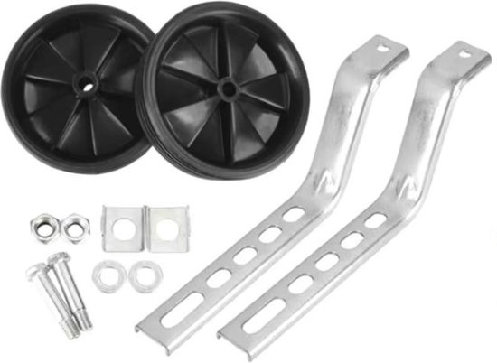 Voltano Zijwieltjes – Zwart – 12-20 Inch - Zijwielen Voor Kinderfiets van Voltano