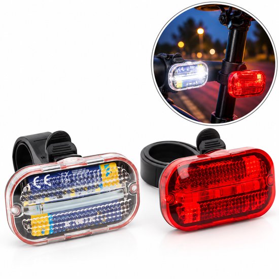Voor en Achterlicht Set - Fietsverlichting - Achterlicht - LED Lamp