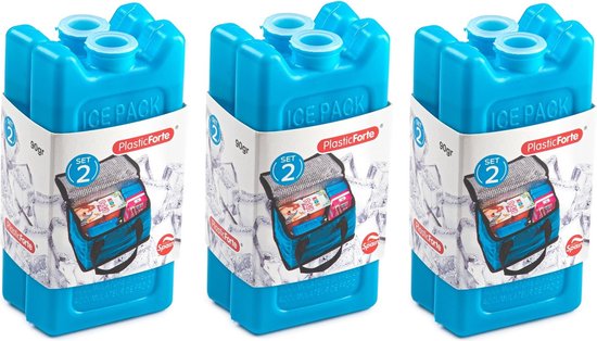 Voordeelset van 6x stuks koelelementen 11 x 5.5 cm in het blauw plastic van Orange85