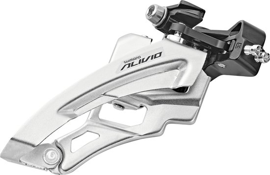 Voorderailleur 3 x 9-speed Shimano Alivio FD-M3100 side swing/front pull - met middelhoge klem - 40T (66-69°) van Shimano