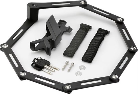 Vouwslot - Fietsslot - kettingslot - Gehard Staal Incl. 3 Sleutels en Houder – 100 cm van Merkloos