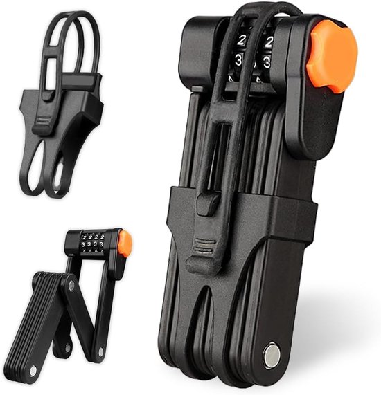 Vouwslot - Slot voor Electrische Fietsen en Fatbike - Fietsslot - Voor elk type Fiets - Met Houder