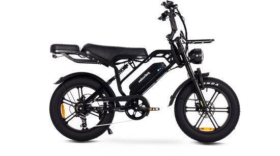 VU20 PRO – Velo Urban Fatbike – 20 inch – 60–80 km Actieradius – Hydraulische Remmen – LED-verlichting zwart