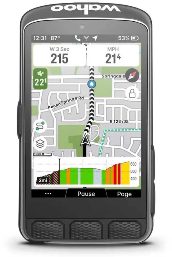 Wahoo ELEMNT ACE - Fietscomputer - GPS Navigatie - Touchscreen - Waterdicht (IPX7)