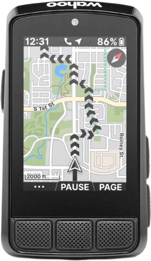 Wahoo Elemnt Bolt 3 fietscomputer - GPS - 2.2 inch LCD-scherm - 15 uur batterij van Merkloos
