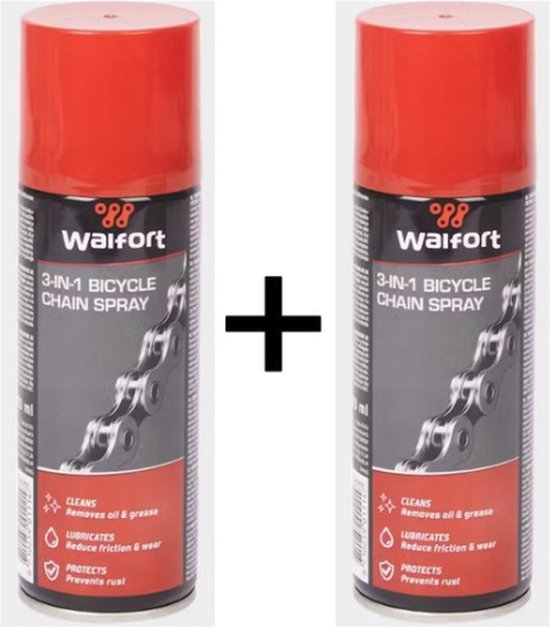 Walfort kettingspray - Smeermiddel - Fiets - Waterbestendig -2 x 200 ML van Walfort