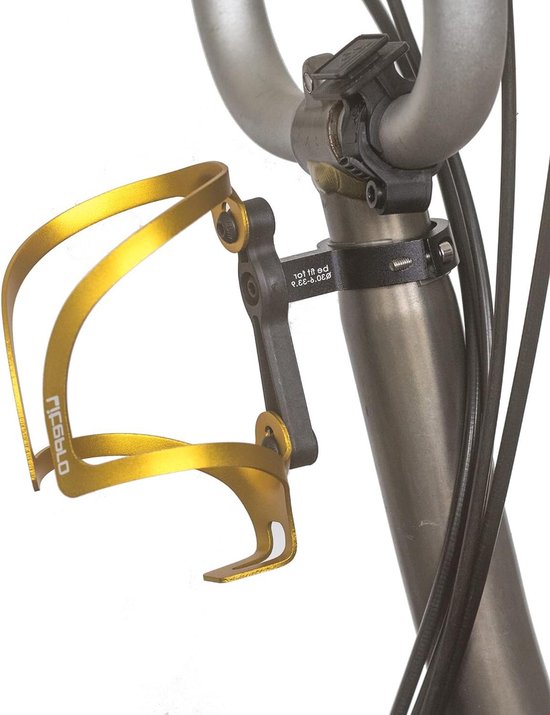 Water Bottle Stem Holder & Cage BROMPTON Gold - houder voor bidon van $