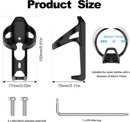 Waterdichte AirTag Fiets Houder - Universele Waterfles Montage voor Mountain- en Racefiets