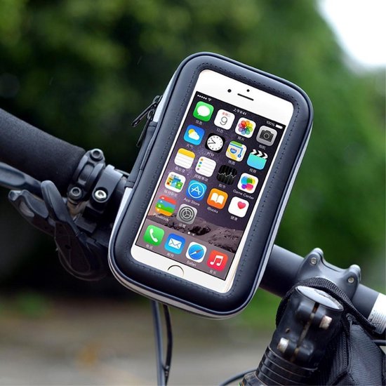 Waterdichte Fiets Smartphone houder - Fiets Houder Telefoon - Fiets stuur tas - 4.7 inch - Geschikt voor o.a. iPhone 7, 6S, 6 / Samsung Galaxy S7 - Maat M van Merkloos