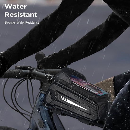 Waterdichte fietsframetas voor smartphones tot 7 inch - mobiele telefoonhouder - TPU touchscreen - racefiets e-bikes. van Celly