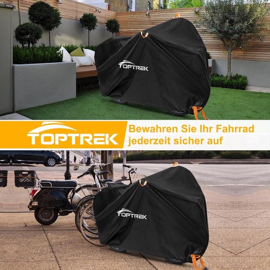 Waterdichte fietshoes voor 3 fietsen - Oxford-weefsel - afmeting 220 x 120 x 110 cm - met slotogen - scheurvast - inclusief tas. Bakfiets hoes van Tectake