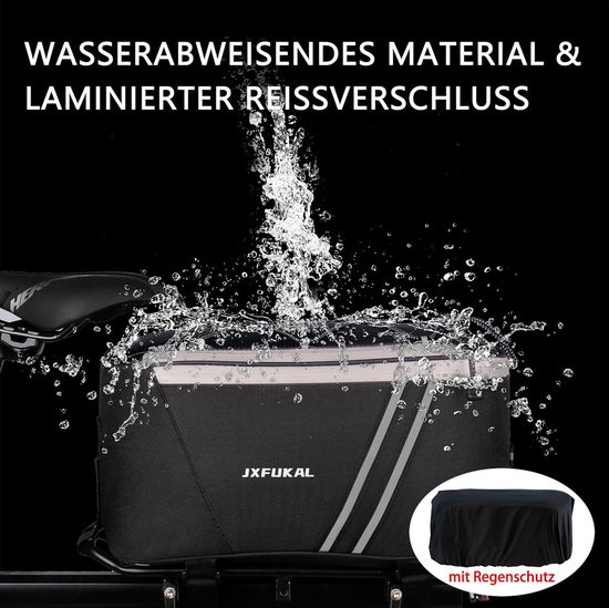 Waterdichte Fietstas voor bagagedrager - 7 l/12 l - Voor e-bike fietsen - Reflecterend - Verstelbaar koord - Pendelreizen - In de open lucht van Merkloos