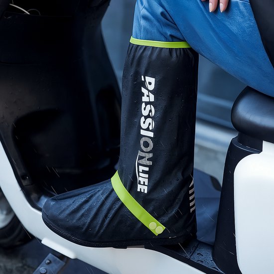 Waterdichte Overschoenen met Rits – Overschoenen fiets – Herbruikbare Regenschoenen voor Fiets & Scooter – Reflecterend, Antislip & Opvouwbaar – Schoenhoezen voor Fietsen, Wandelen, Kamperen & Motorkleding – Maat 41-43