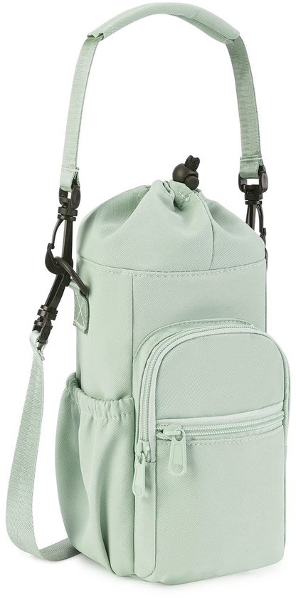 Waterfles houder - Crossbody waterfles tas - Schoudertas - Geïsoleerde waterfles tas - Sporttas - Draagbare waterfles tas - Waterfles tas voor kamperen, reizen, wandelen - Groen