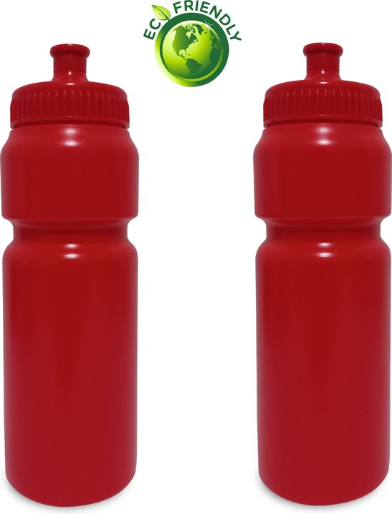 Waterflessen 750ml x2 - drinkbussen/bidons - Kinderen - Rood van Mepal