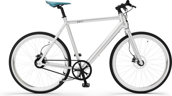 WATT - Elektrische Fiets - E-bike - 25 km/u - 5 Ondersteuningstanden - Geïntegreerde Accu en Verlichting - Display en Fietsriem - 70 Kilometer Bereik - Brooklyn - Elektrische Fietsen - Mannen - 59 cm - Aluminium - Universele Onderdelen - 250W Motor van Watt