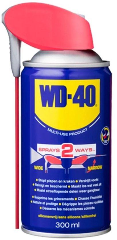 WD-40® Smart Straw - Verdrijft vocht - Stopt piepen & kraken - Beschermt tegen roest - Maakt vastgeroeste onderdelen los - Verwijdert olie, vuil & vet - 300ml van Merkloos