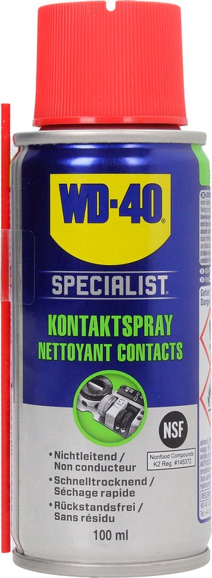 WD-40 Specialist® Contactspray - 100ml - Contact Cleaner - Contactreiniger - Voor elektrische / elektronische onderdelen van WD-40