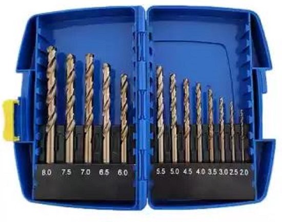 Weber Tools metaal boorset 2-8 mm cobalt-Metaal WT-2308 van Weber
