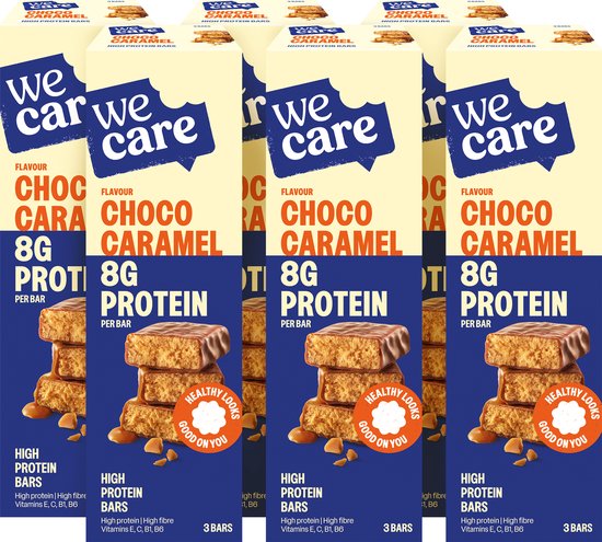WeCare High Protein - Bars - Chocolade Karamel - 6 x 81 gr