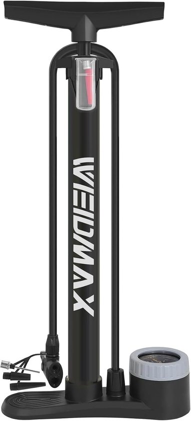 WEIDMAX Bicycle Pump with Pressure Gauge, Foot Pump with Presta and Schrader Valves, Portable Bicycle Air Pump Bicycle - ShopVlot