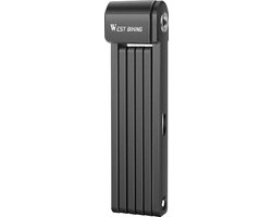 West Biking - Vouwslot - Fietsslot - Opvouwbaar - Kettingslot - Anti Diefstal - 2 Sleutels - Zwart van West Biking