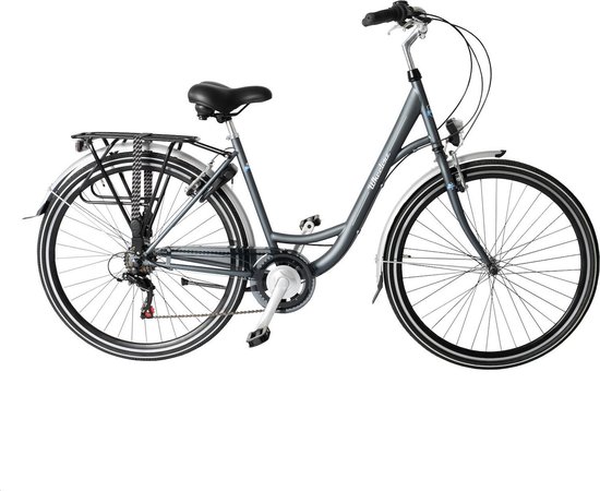 Wheelerz citybike dames 49cm grijs rijklaar van Merkloos