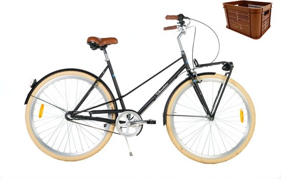 Wheelerz fiets ‘Elite’ 28 inch matzwart | inclusief krat | rijklaar van Wheelerz