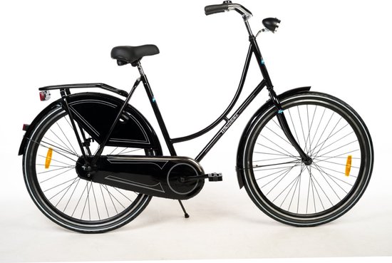 Wheelerz.nl omafiets 28 inch zwart met voordrager van Wheelerz