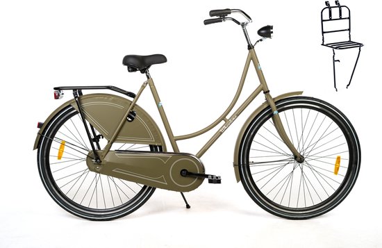 Wheelerz.nl omafiets groen met voordrager van Wheelerz