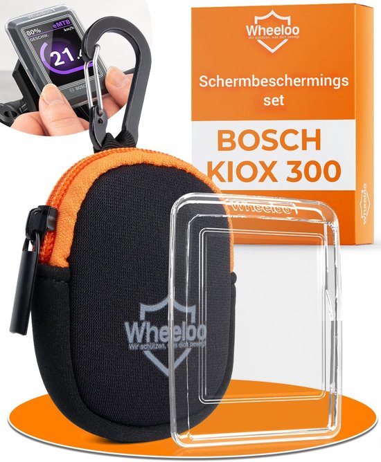 Wheeloo Bosch Kiox 300 Displaybeschermings Set I Beschermhoes voor E-Bike I Transparant & Waterafstotend I E-Bike Display Bescherming Accessoires E Bike van Merkloos