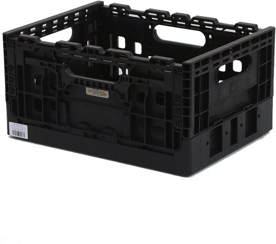 WICKED Smart Crate zwart met zwarte grepen (recycled plastic) van WICKED