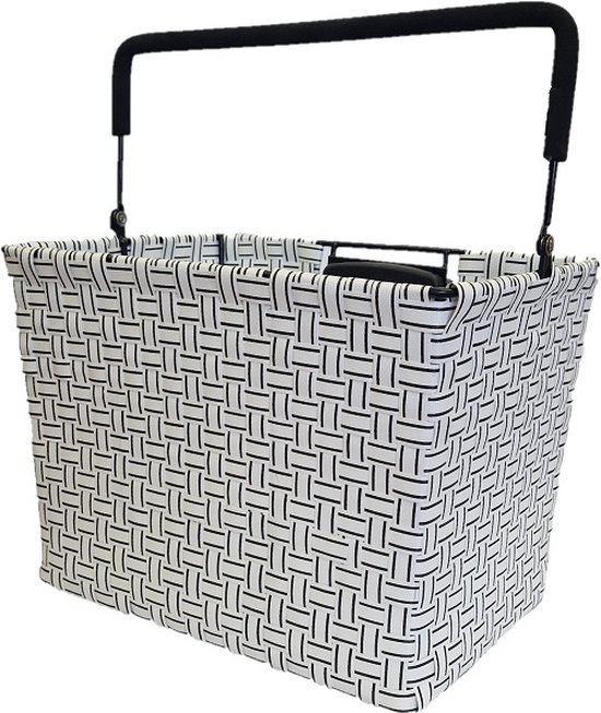 WICKED Straps stuurmand zwart/wit incl. 95mm E-bike adapter Ahead, extra breed, geschikt voor middencomputer van WICKED