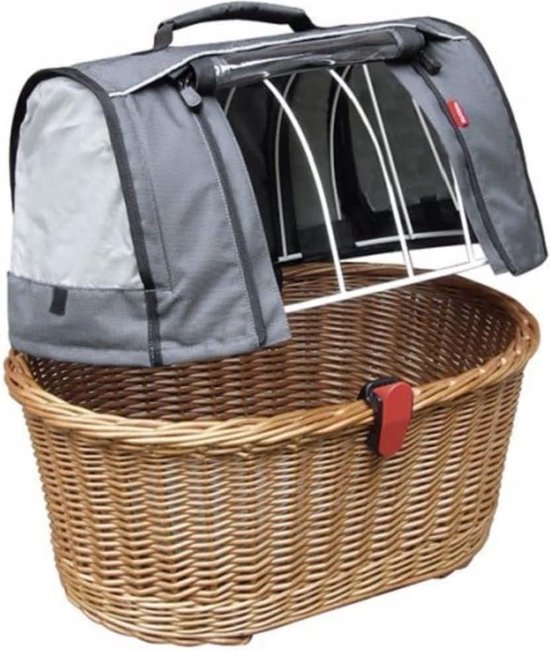 Wicker Doggy Mand 52x46x36cm - Comfortabele hondenmand met handvat van Flamingo