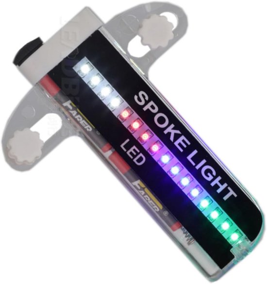 Wielverlichting LED - Fietsverlichting Spaak - Fietsen Zichtbaarheid - 32 Automatische Patronen - 127 cm - Multicolor