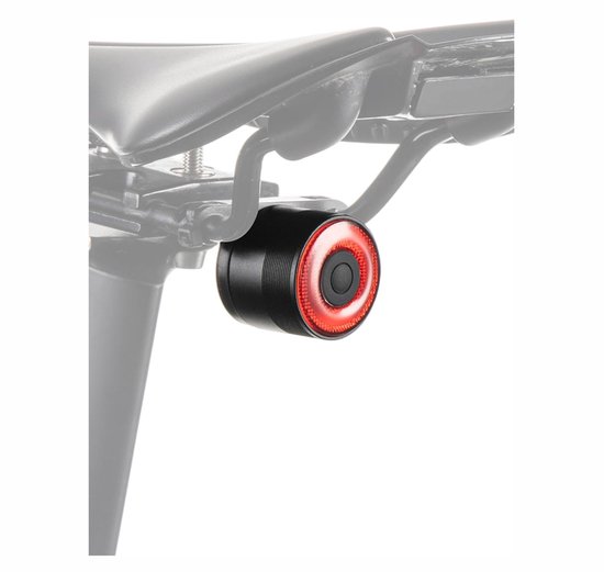Wieport Fiets Achterlicht met Remsensor - voor Zadel & Zadelpen - USB C oplaadbaar - Zwart