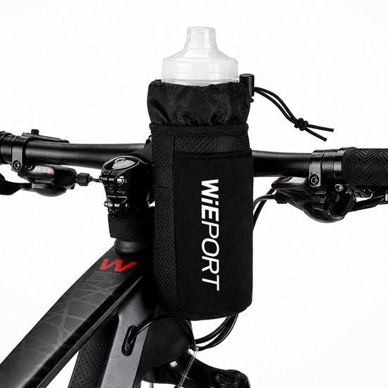 Wieport Fiets Bidonhouder voor Stuur - Universeel Montagesysteem met Klittenband - Geschikt voor Mountainbike, Racefiets en Meer