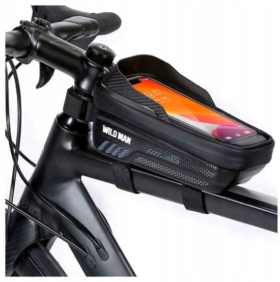 Wildman - Stuurtas - Telefoonhouder/Fietstas - Waterdicht - 1L - Zwart