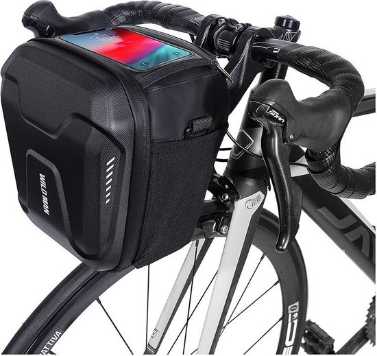 Wildman - Stuurtas - Telefoonhouder/Fietstas - Waterdicht - Touchscreen - Met rits - 3L - Zwart van Wildman