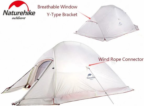 Wildor® Tent - Camping - Sneeuwtent -2 Personen - Draagbaar - Slaaptent - Bijzettent - 1.6kg - 1 cabine van Wildor