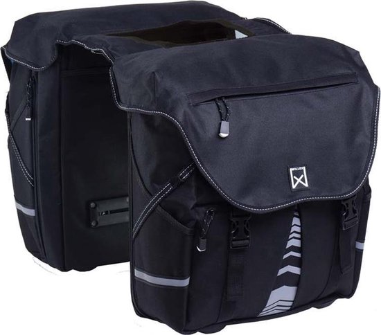 Willex Bagagetas 1200 XL - Dubbele Fietstas - 50 liter - Zwart van Merkloos