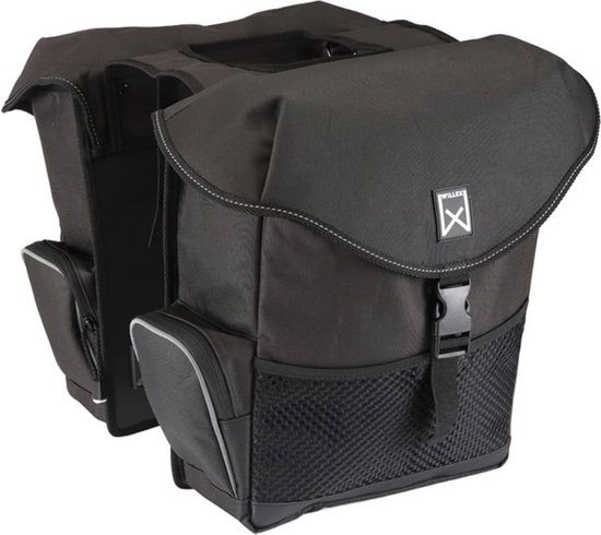 Willex Bagagetas - Dubbele Fietstas - 24liter- Zwart van Willex