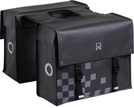 Willex Bisonyl - Dubbele Fietstas - 46 liter - Mat Zwart van Willex