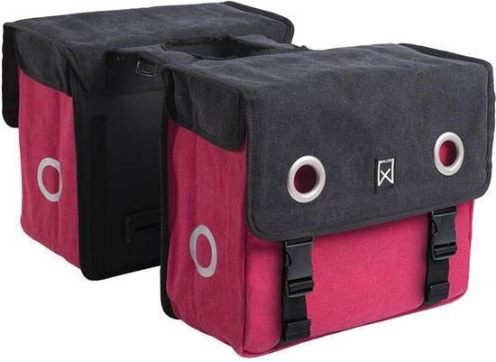 Willex Canvas Tas Zwart/Paradise Red van Willex