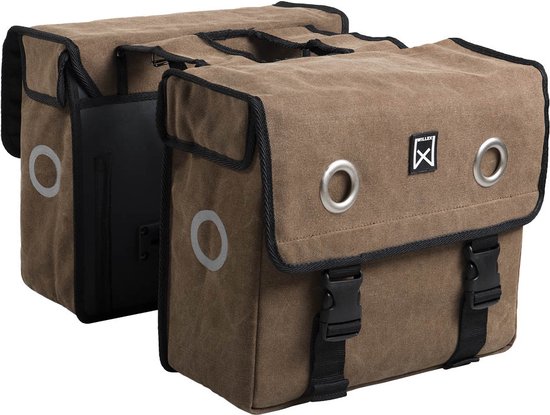 Willex Dubbele canvas tas 30 liter Bruin van Willex