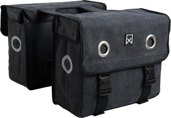 Willex Dubbele canvas tas 46 liter Zwart van Willex